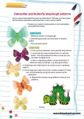 Caterpillar and butterfly playdough patterns