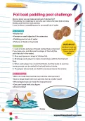 Foil boat paddling pool challenge