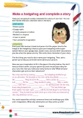 Make a hedgehog and complete a story