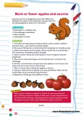 More or fewer apples and acorns