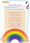 Rainbow activity: read poem