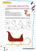 Santa’s sleigh: shapes and colour