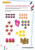 Summer count and match numbers 1-8