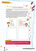 Acrostic adjectives worksheet