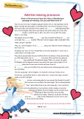 Add the missing pronouns worksheet