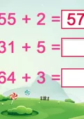 Adding a two digit number and a one digit number tutorial