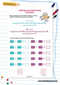Adding and subtracting decimals worksheet