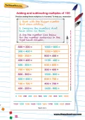 Adding and subtracting multiples of 100 worksheet