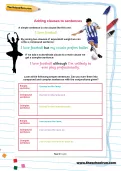 Adding clauses to sentences worksheet