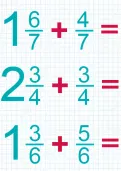 Adding fractions including mixed numbers tutorial