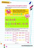 Adding positive and negative numbers worksheet