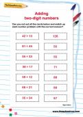 Adding two-digit numbers activity