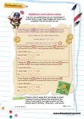 Addition and place value worksheet