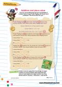 Addition and place value worksheet
