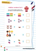 Addition: numbers 0 to 5