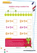 Addition using a number line worksheet