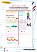 Addition using number facts worksheet