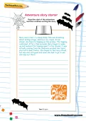 Adventure story starter worksheet
