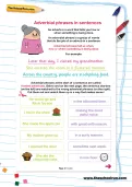Adverbial phrases in sentences worksheet