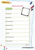All about me fact file worksheet