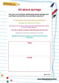 All about springs worksheet