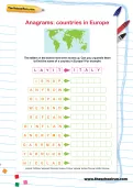 Anagrams: countries in Europe