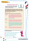 Analysing a play script worksheet