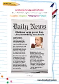 Analysing newspaper articles worksheet