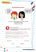 Apostrophes revision worksheet