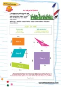 Area problems worksheet