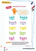 Blending CVVC words