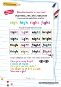 Blending sounds to read: /igh/