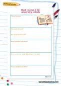 Book reviews in Y2: responding to texts worksheet