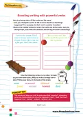 Boosting writing with powerful verbs worksheet