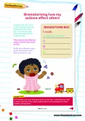 Brainstorming how my actions affect others worksheet