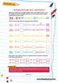 Bridging through tens: subtraction worksheet