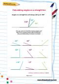 Calculating angles on a straight line