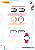 Calculating time intervals worksheet