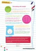 Calculating with weight worksheet