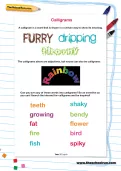Calligrams worksheet