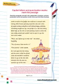 Capital letters and punctuation marks: mark the passage worksheet