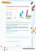 Changing liquids and solids investigation