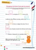Changing verb tense from past to present worksheet