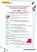 Changing word meaning with the prefix un- football worksheet