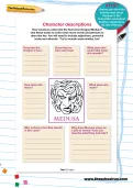 Character descriptions worksheet