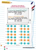 Checking calculations with the inverse operation worksheet
