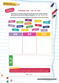 Choose oa, oe or ow worksheet