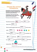 Choose the correct homophone puzzle