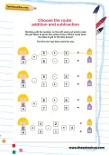 Choose the route: addition and subtraction