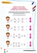 Choose the route: addition, subtraction, multiplication and division